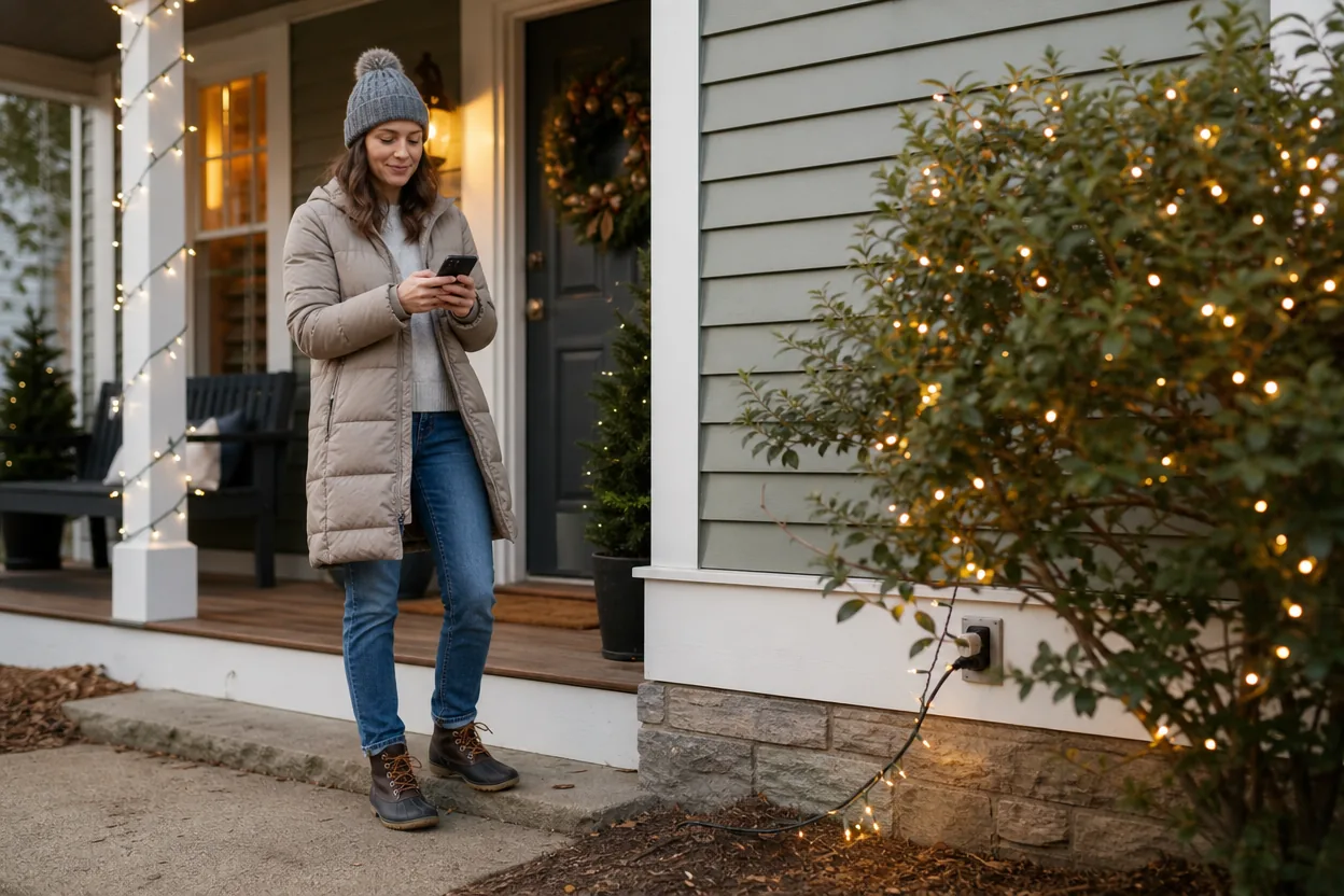 Home scene for A Safe Smart-Plug Plan for Holiday Lights